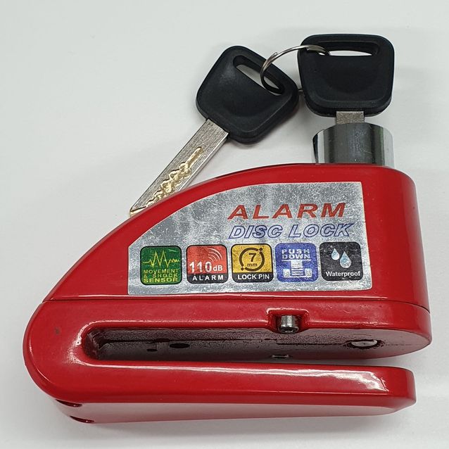 Levyjarrulukko hälytyksellä E-go sähköskoottereille ja sähköpotkulaudoille