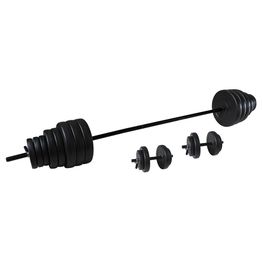 Levypainosetti Tunturi Vinyl Barbell/Dumbbell Set yht. 50 kg