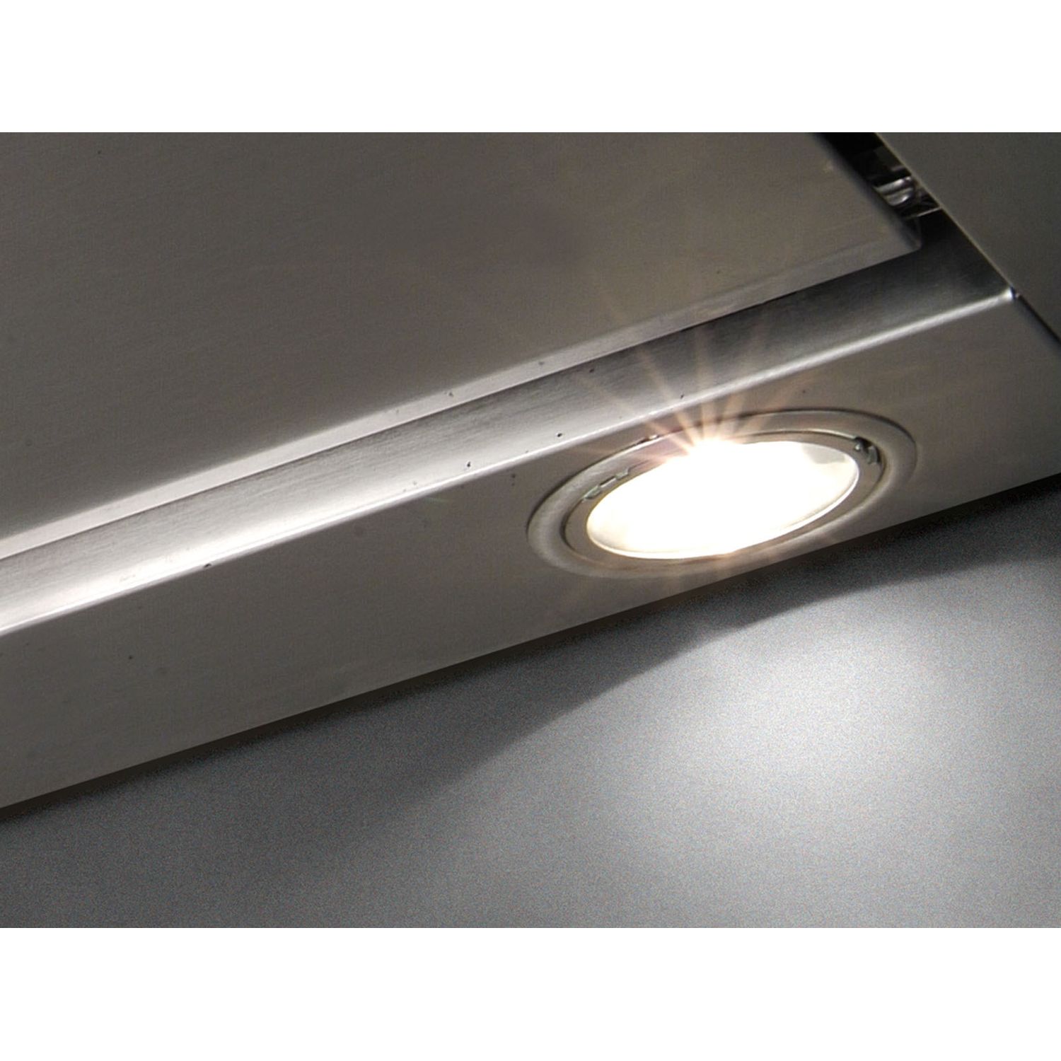 Liesituuletin Kuutio LED saarekemalli kiiltävä valkoinen LED-valo