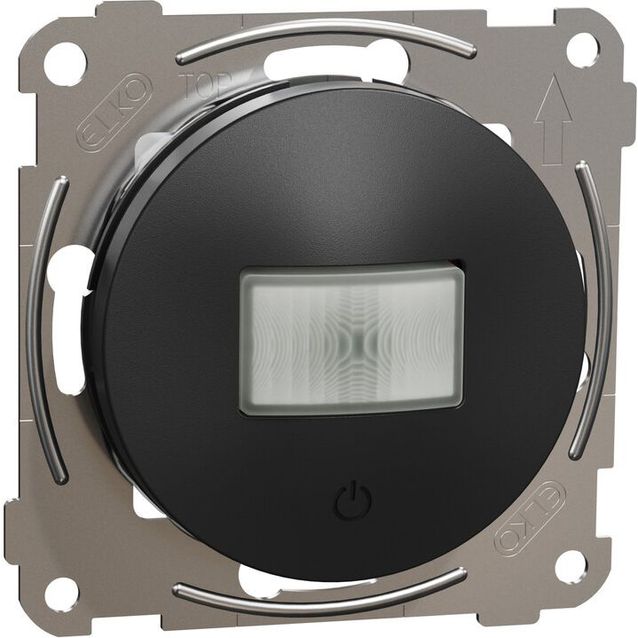 Liiketunnistin painikkeella Schneider Electric ELKO One, PIR, 10A, 160°, IP21, UKR, uppoasennus, keskiölevyllä, ruuviliitos