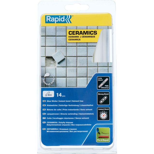 Liima Rapid 12mm 19cm 14kpl, keraamiset materiaalit