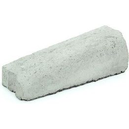 Liimattava madalluskivi Rudus 12>6 cm vasen 390x130 mm sileä harmaa