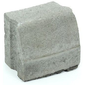 Liimattava reunakivi Rudus kaarre R1000 kupera 195x130x160 mm sileä harmaa
