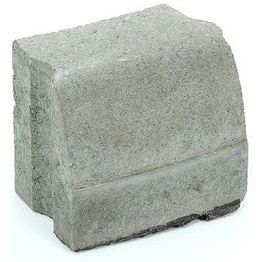 Liimattava reunakivi Rudus kaarre R1000 kupera 195x130x160 mm sileä harmaa