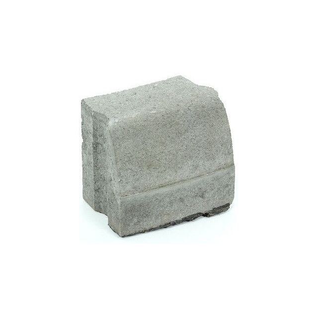 Liimattava reunakivi Rudus kaarre R1000 kupera 195x130x160 mm sileä harmaa