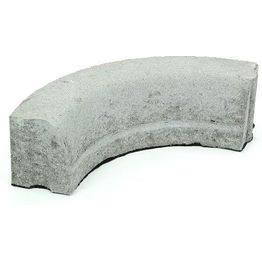 Liimattava reunakivi Rudus kulma R250 kovera 490x130x160 mm sileä harmaa