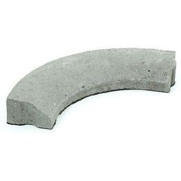 Liimattava reunakivi Rudus kulma R250 kovera 490x130x80 mm sileä harmaa