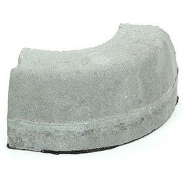 Liimattava reunakivi Rudus kulma R250 kupera 490x130x160 mm sileä harmaa