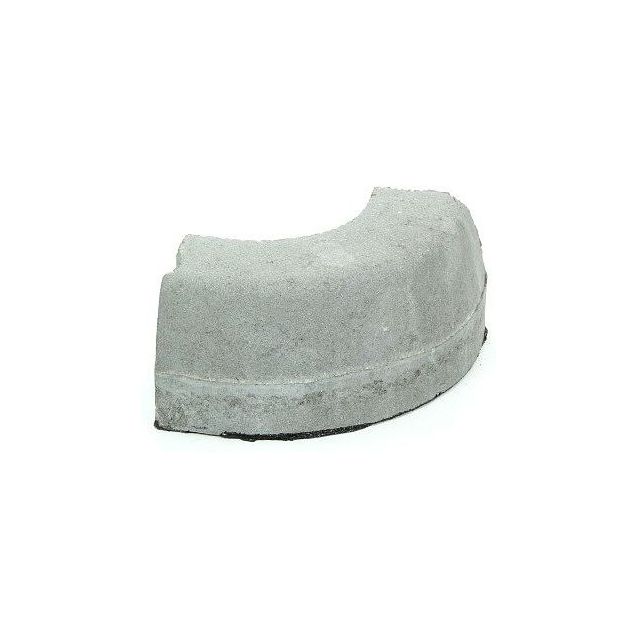 Liimattava reunakivi Rudus kulma R250 kupera 490x130x160 mm sileä harmaa