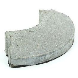 Liimattava reunakivi Rudus kulma R250 kupera 490x130x80 mm sileä harmaa