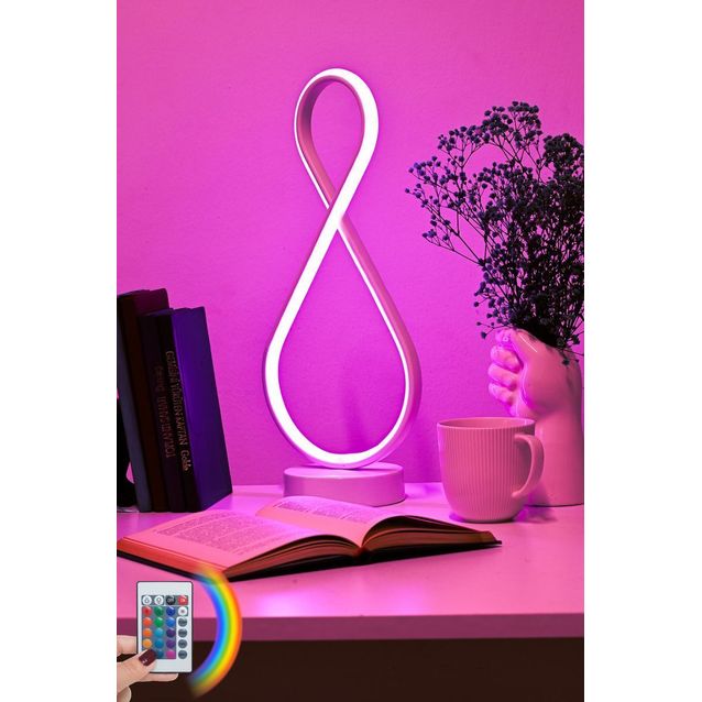 Pöytävalaisin Linento Lighting Degas, värinvaihto-ominaisuus, valkoinen