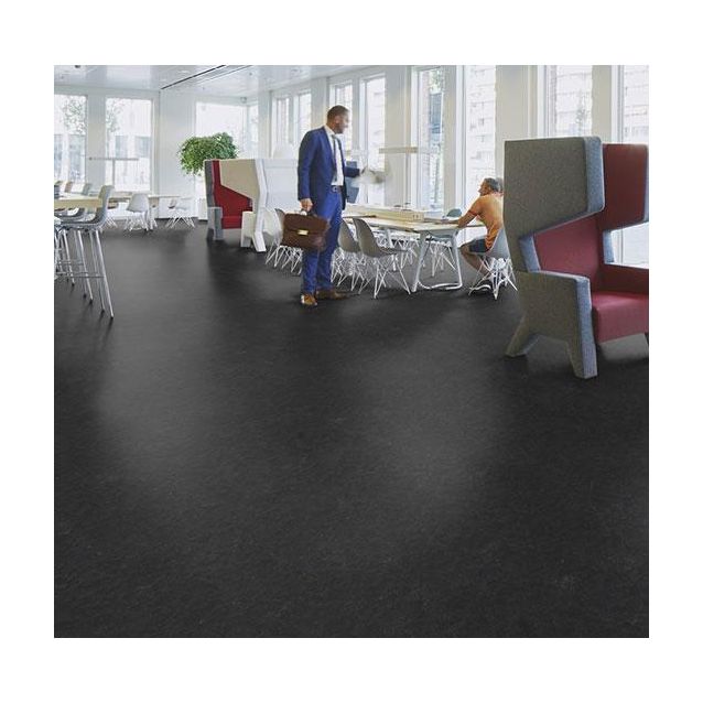 Linoleumilaatta Forbo Marmoleum Click Black Hole 30x30 cm tumma harmaa