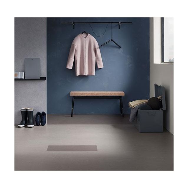 Linoleumilaatta Forbo Marmoleum Click Delta Lace 30x60 cm tummanruskean harmaa