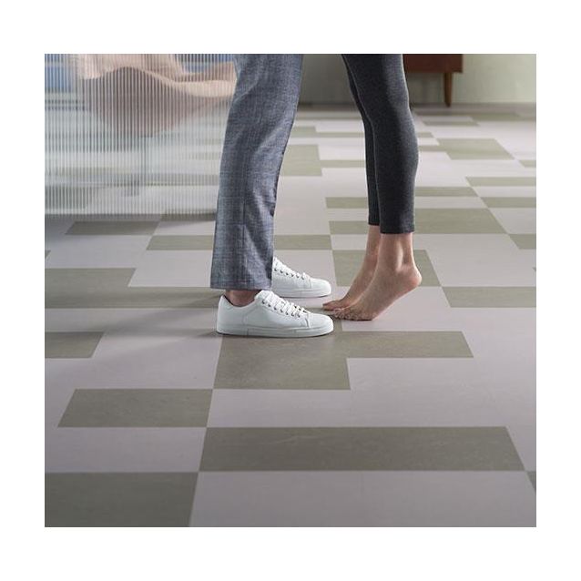 Linoleumilaatta Forbo Marmoleum Click Liquid Clay 30x30 cm savenharmaa