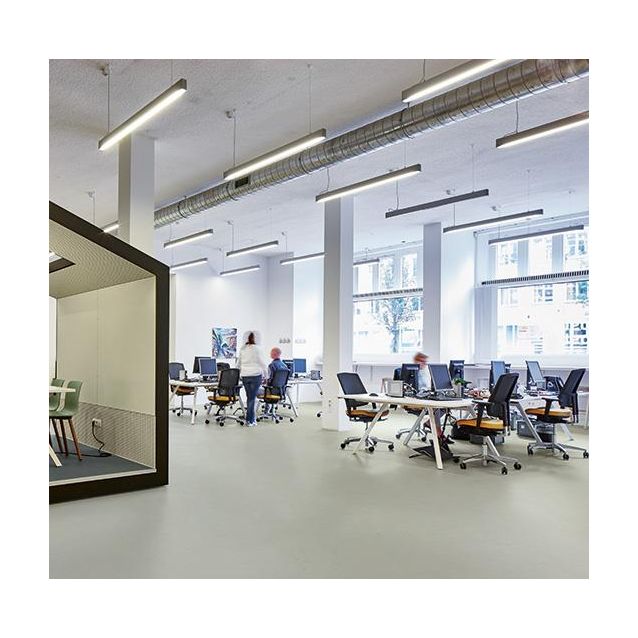 Linoleumilaatta Forbo Marmoleum Click Orbit 30x30 cm vaaleanruskea harmaa