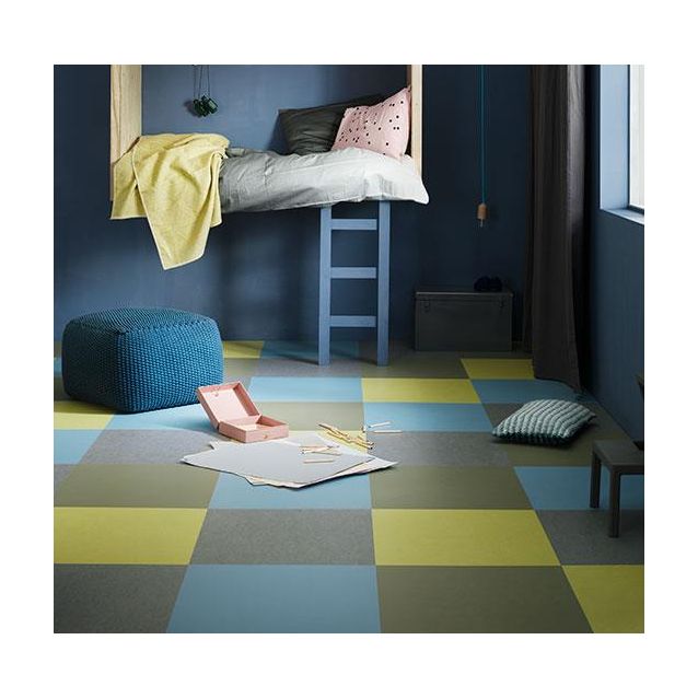 Linoleumilaatta Forbo Marmoleum Click Rosemary Green 30x30 cm harmaanvihreä