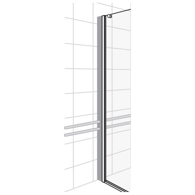 Lisäprofiili Noro Frost DV suihkuseinän putkiston läpiviennille 35 mm