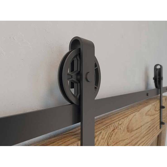 Liukuoven kisko- ja helasarja Savo LOFT musta