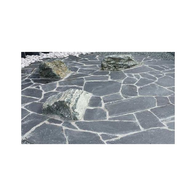 Liuskekivisetti Välimeren Tumma 2-4cm Majakivi 10m²