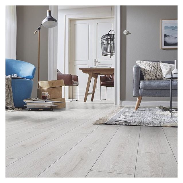 Laminaatti Lektar Indoor 32 Tammilankku, luonnonvalkoinen, 4-viiste