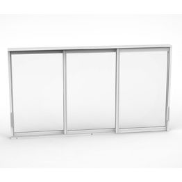 Terassin liukuikkuna Landskap Rejäl pidennetty kesäkausi, 3 osaa, valkoinen, eri leveyksiä