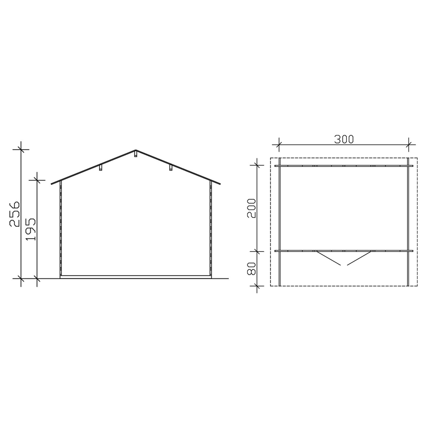 Lomamaja Skan Holz Faro vahvuus 28 mm 300x200 cm (6 m²)