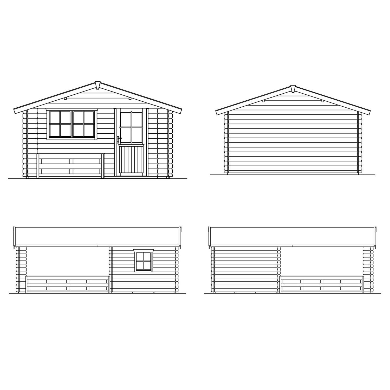 Lomamaja Skan Holz Alicante 3 vahvuus 28 mm 380x613 cm (23,29 m²) lisäkuva