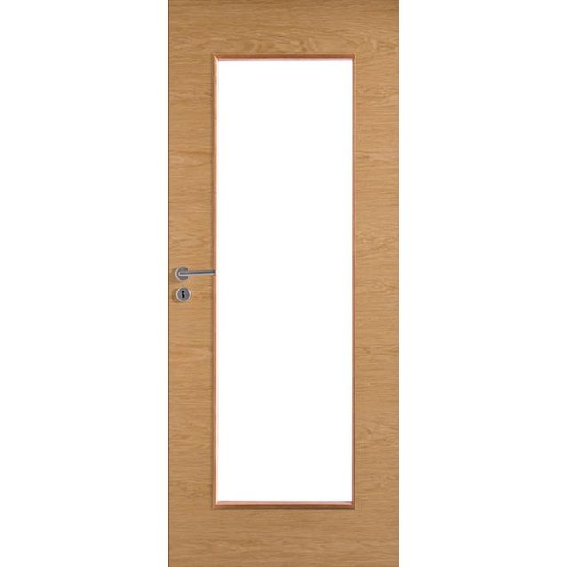 Lujalaakaovi lasilla Swedoor Steady 412 mittatilausovi tammiviilu