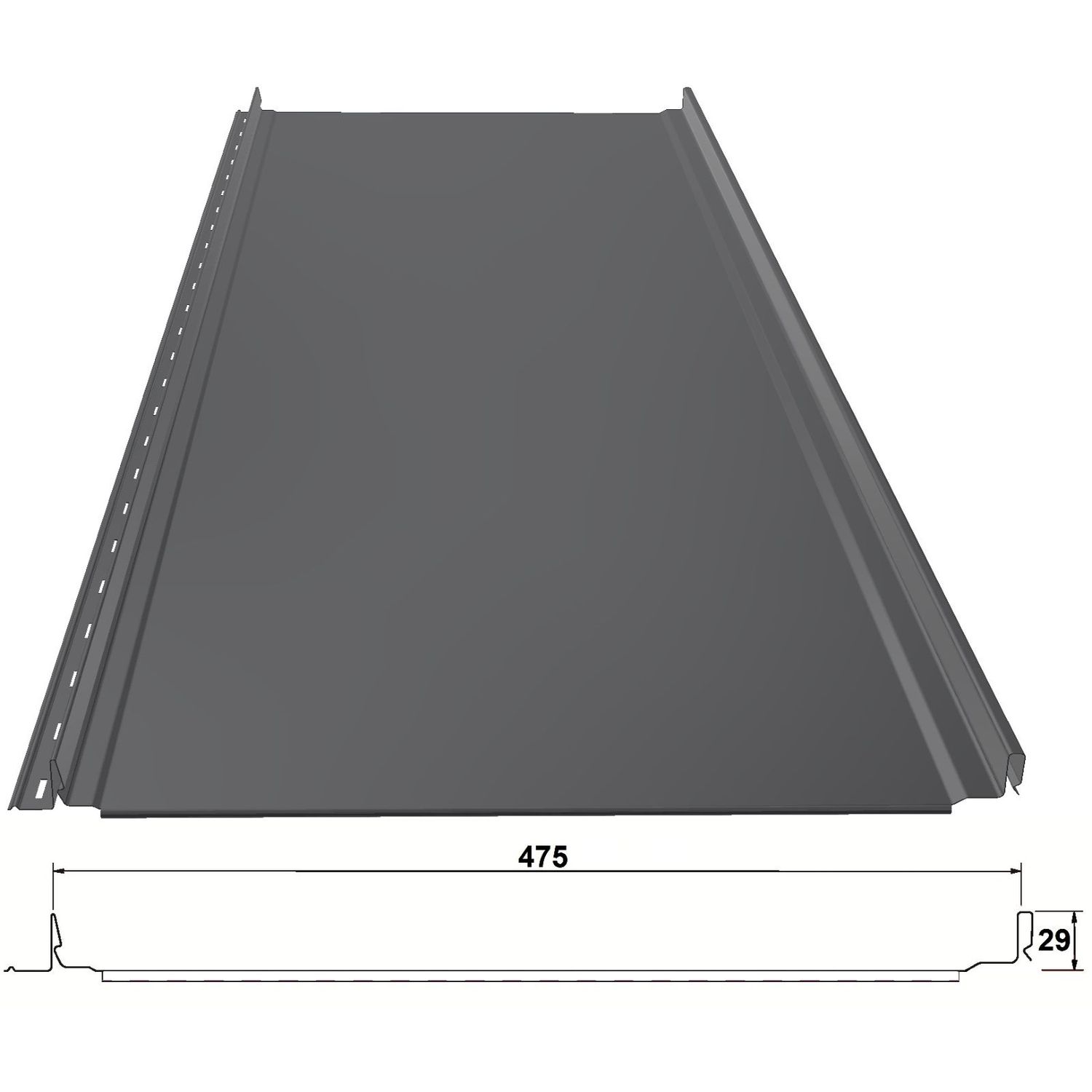 Peltikatto Weckman Progantti Standard 0.5 mm pystysauma