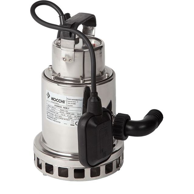 Uppopumppu harmaille vesille Nocchi Omnia 160-7 raekoko 20 mm