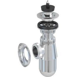 Vesilukko Prevex, kromattu, pohjaventtiilillä, ilman lattiaputkea