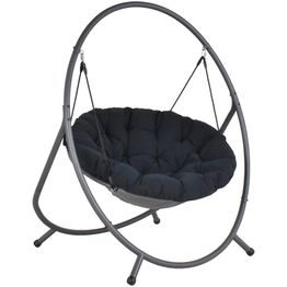 Riipputuoli Lykke Comfort, sis. teline, pehmuste, ketju ja käyttöohje, Musta