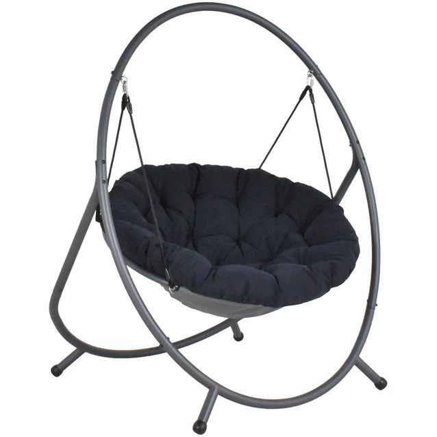 Riipputuoli Lykke Comfort, sis. teline, pehmuste, ketju ja käyttöohje, Musta