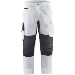 Maalarin housut Blåkläder 1095 stretch valkoinen/tummanharmaa