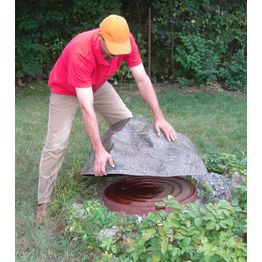 Maisemakivi Taidekivi D-100 Ø100cm harmaa lasikuitua