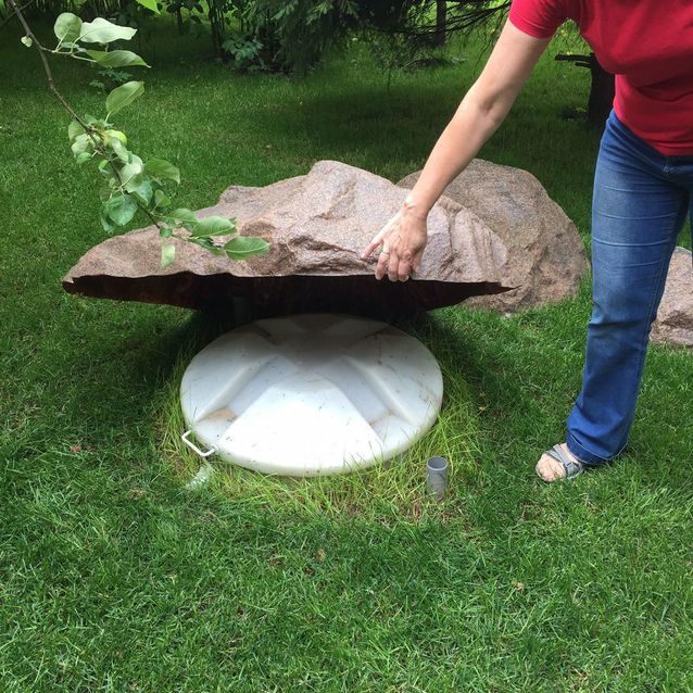 Maisemakivi Taidekivi D-50, punainen, lasikuitua