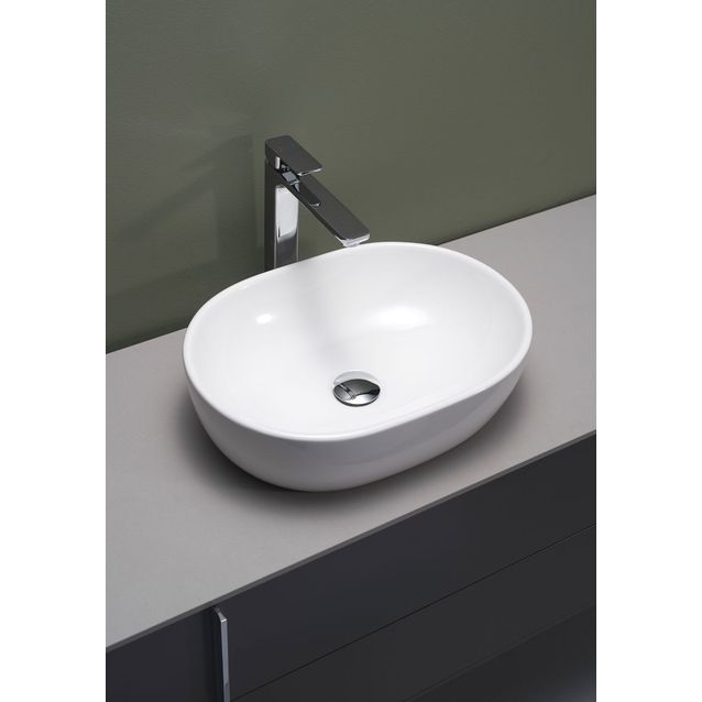 Malja-allas Hafa Pond 480x340x140 mm posliini valkoinen