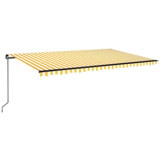 Manuaalisesti sisäänkelattava markiisi LED 500x350cm keltavalk. (69223)