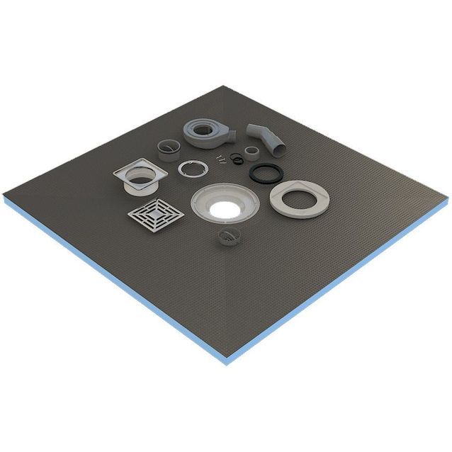 Märkätilalevy lattiaan kaivolla Tycroc STC90 900x900x20 mm