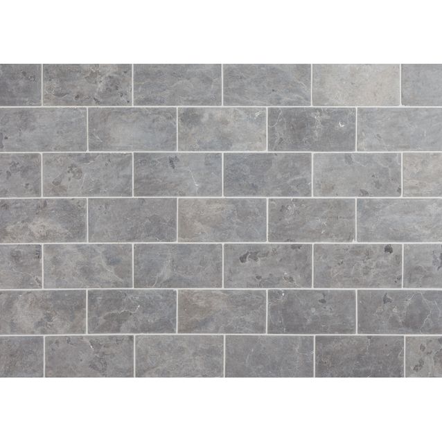 Marmorilaatta Qualitystone Light Grey Marble Tile 100x200 mm
