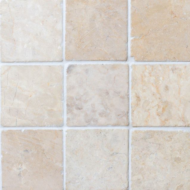 Marmorilaatta Qualitystone Square White 100 x 100 mm
