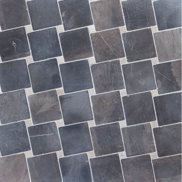 Marmorimosaiikki Qualitystone Diagonal Gray-White verkolla 100x100_20x20 mm