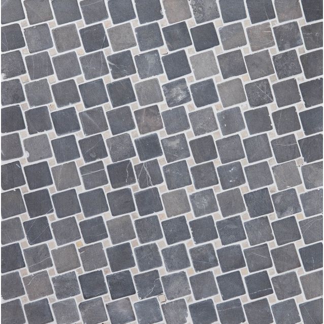 Marmorimosaiikki Qualitystone Diagonal Gray-White verkolla 50x50_10x10 mm