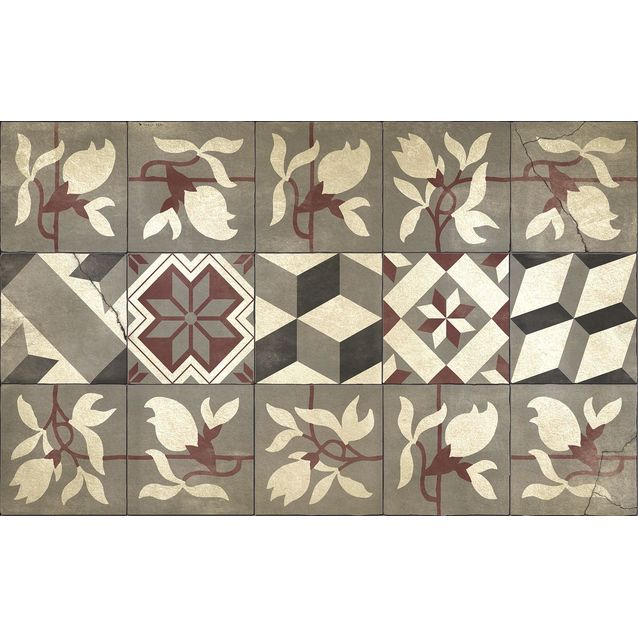 Matto Beija Flor Magnolia 60x97 cm beige/harmaa/punertava