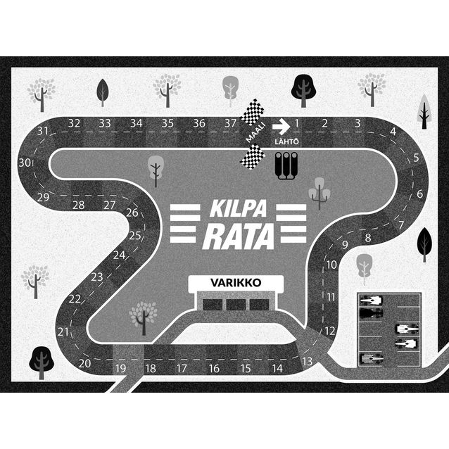 Matto Village's Formula 100x150 cm harmaa