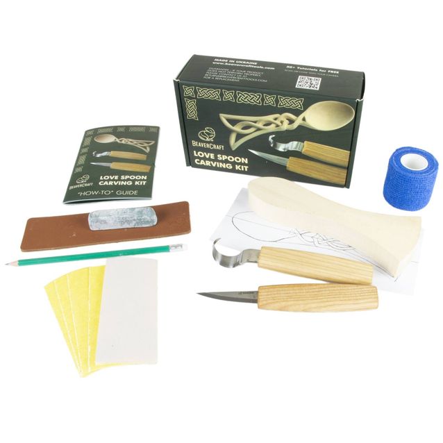 Kaiverrusveitsisarja BeaverCraft lusikka, aloituspakkaus