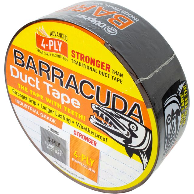 Ilmastointiteippi Blue Dolphin Barracuda 48 mm x 45,7 m musta