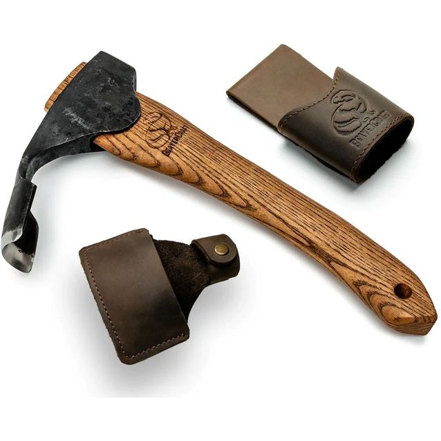 Kourukirves BeaverCraft AX2 395 mm nahkatuppi + vyökotelo