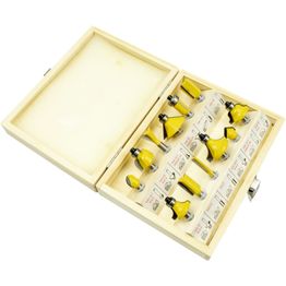 Jyrsinteräsarja Procat 12 osaa 6 mm karalla puulaatikossa