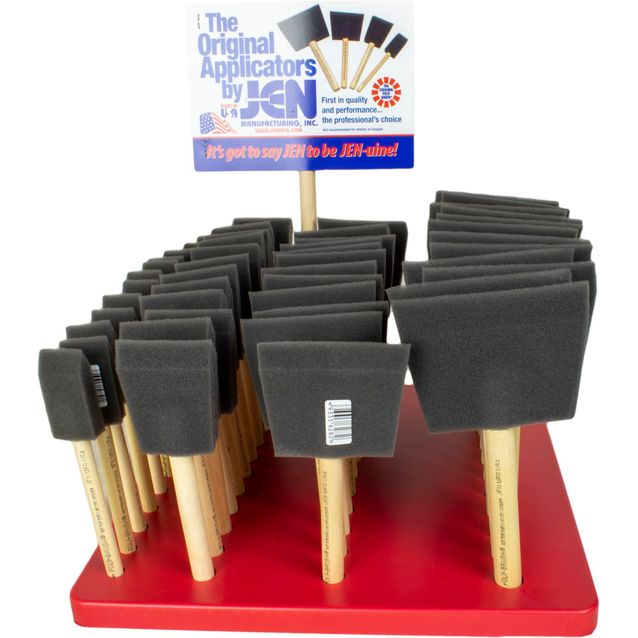 Sivellinsetti Jen Poly-Brush 12x25/50/75/100 mm 48 sivellintä + teline